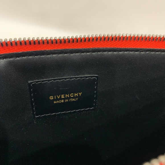 Givenchy Red Pochette Clutch Sku#85560 (Gently used, color fading) - Picture 8 of 11